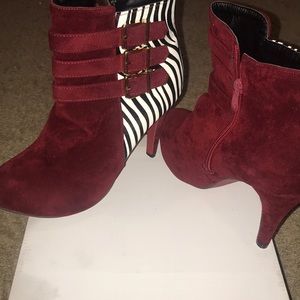 Bergeny zebra print heels